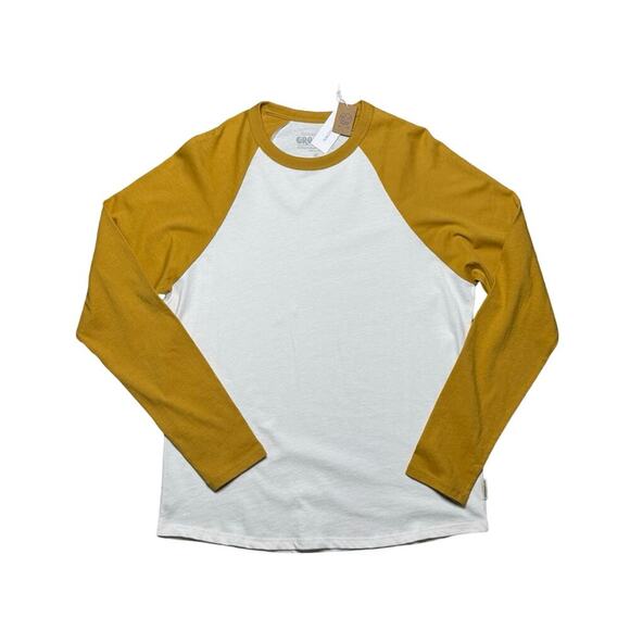 Outerknown Groovy Baseball Tee Men's Medium Sustainable 100% Bronze Cotton - Picture 3 of 9